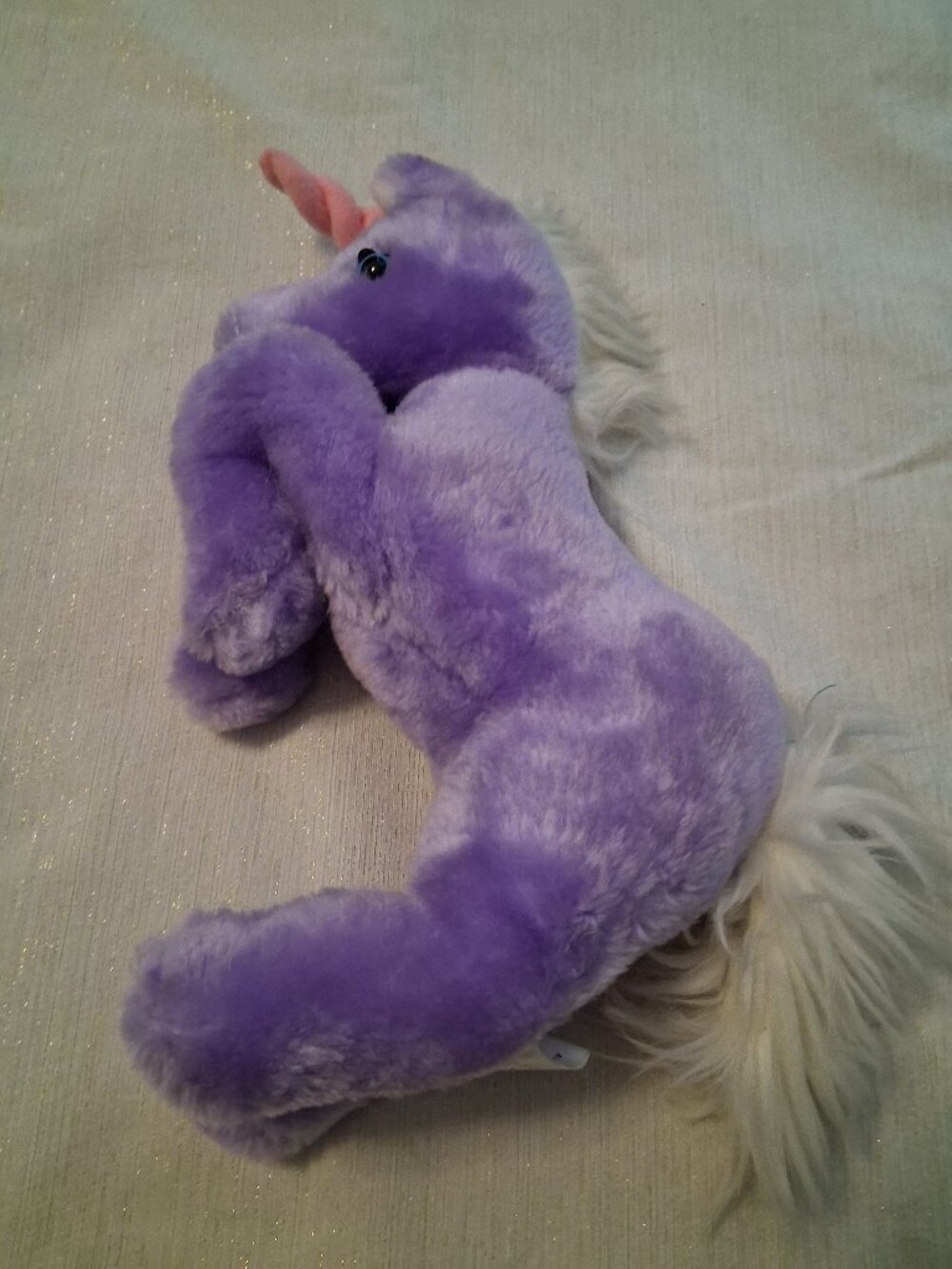 Vintage House Of Lloyd Plush Unicorn Purple Stuffed Animal 1980s Toy whimsical